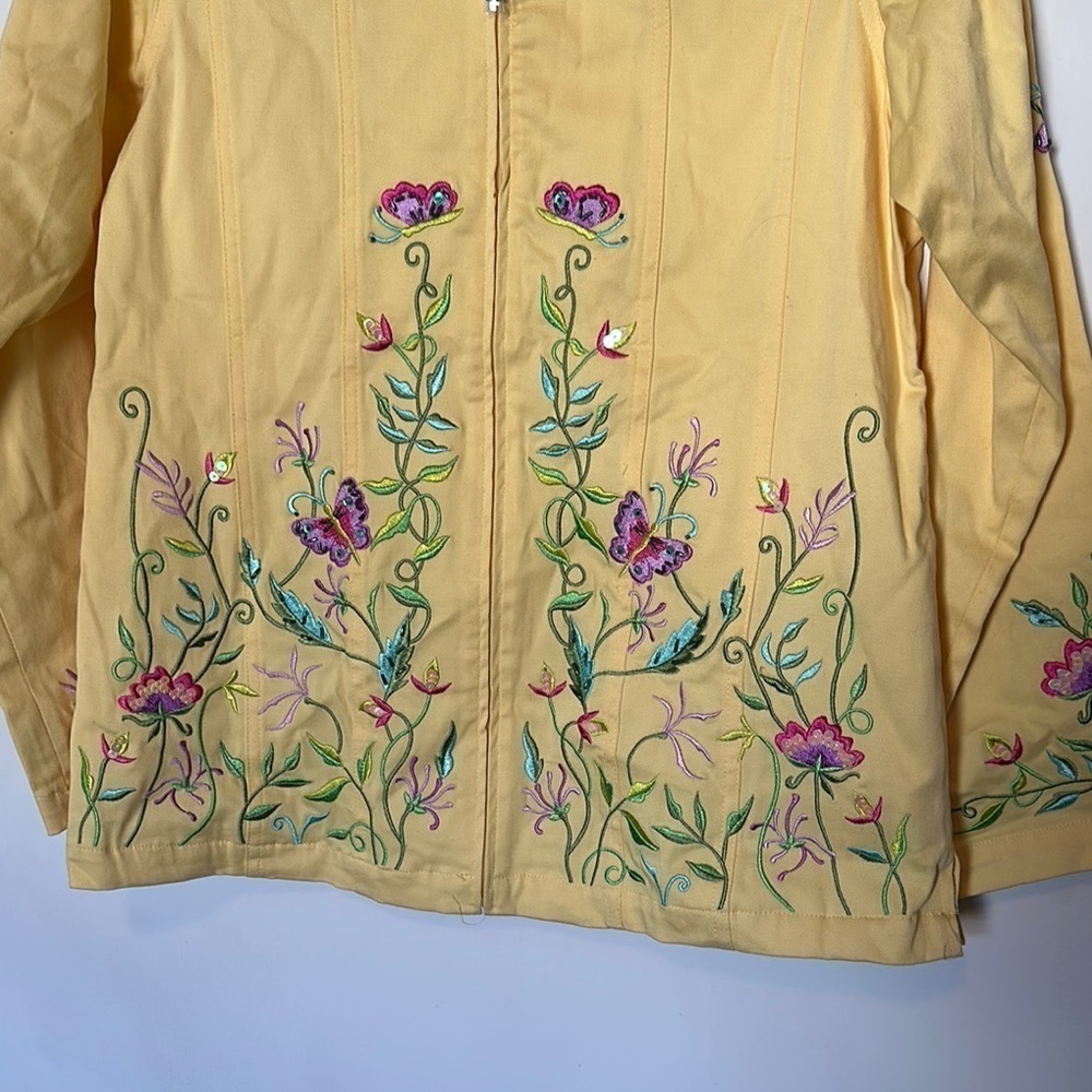 Quaker Factory Embroidered Yellow Jacket - Picture 8 of 8
